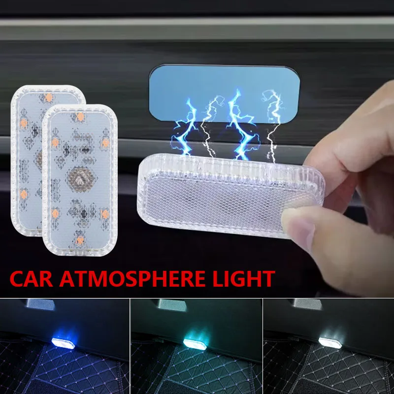 Mini Car Lighting LED Light Wireless Touch Light Interior Sensor Reading Lamp USB Charging Auto Roof Emergency Atmosphere Lamp image 2