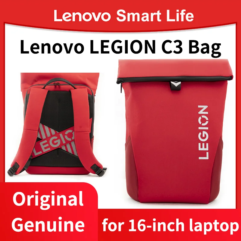 

Многофункциональный рюкзак Lenovo LEGION C3, сумка для ноутбука, Вместительная дорожная сумка для 16-дюймового ноутбука, прочная и непроливаемая