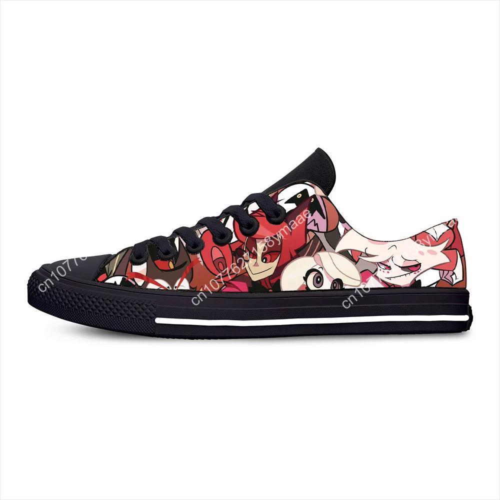 Hot Cool Fashion Low Top Lightweight Sneakers Classic Canvas Shoes Man Woman Hotel Hazbin High Quality Casual Board Shoes