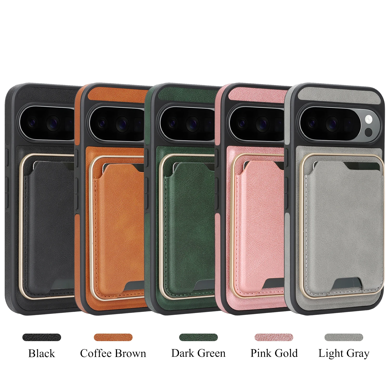 2 في 1 حافظة جلدية مغناطيسية قابلة للفصل Solt لهاتف Google Pixel 10 Pro XL 9A 9 غطاء حقيبة شحن لاسلكي بمسند #2