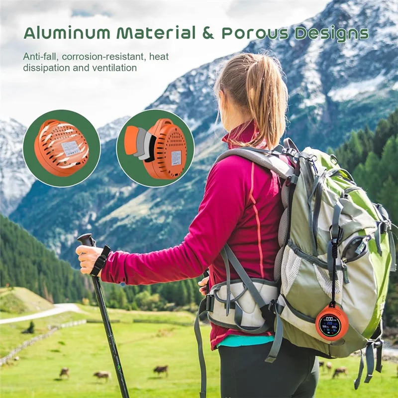 ABJF-Temperatur, Feuchtigkeitsmonitor, Luftqualitätsmonitor mit Barometer, Höhenmesser, 6-in-1-CO-Detektor, Kohlenmonoxid-Detektor