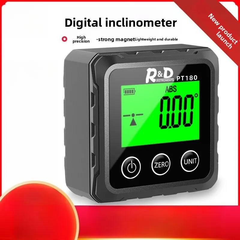

New Digital Display Inclinometer High Precision Electronic Inclinometer Box Angle Ruler Belt Magnetic Inclinometer