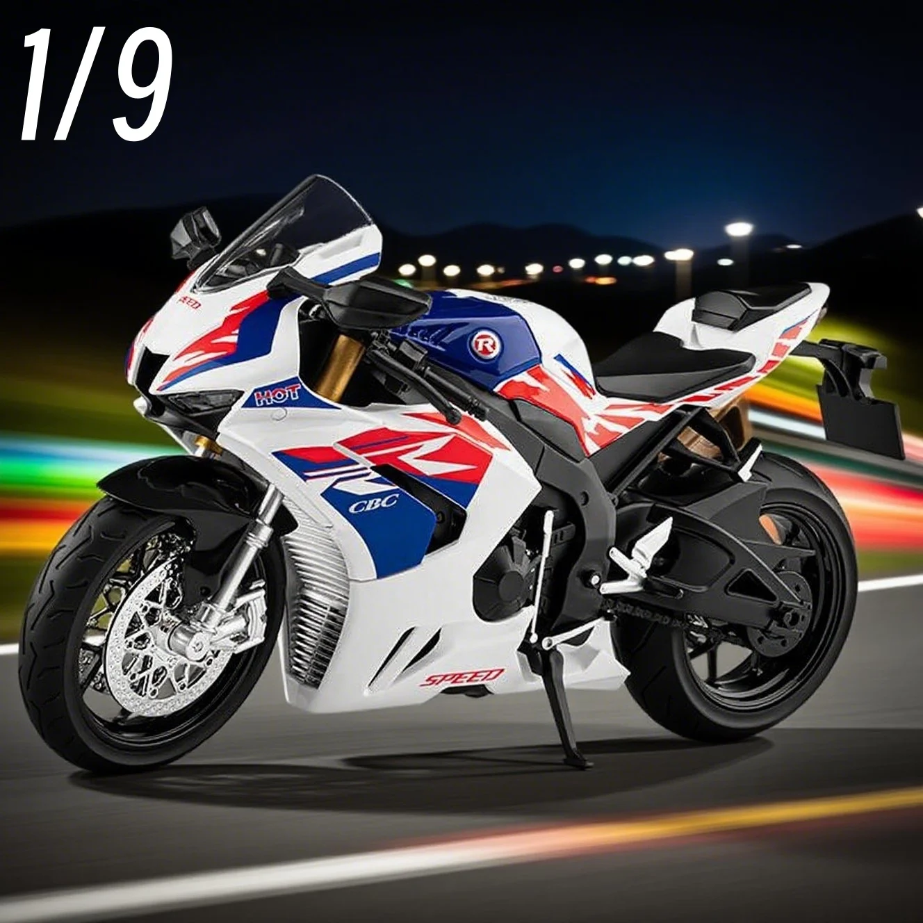 

1:9 CBR1000RR-R Fire Blade Model Simulation Alloy Motorcycle Metal Diecast Sound Light For Boy Toy Gift Collection