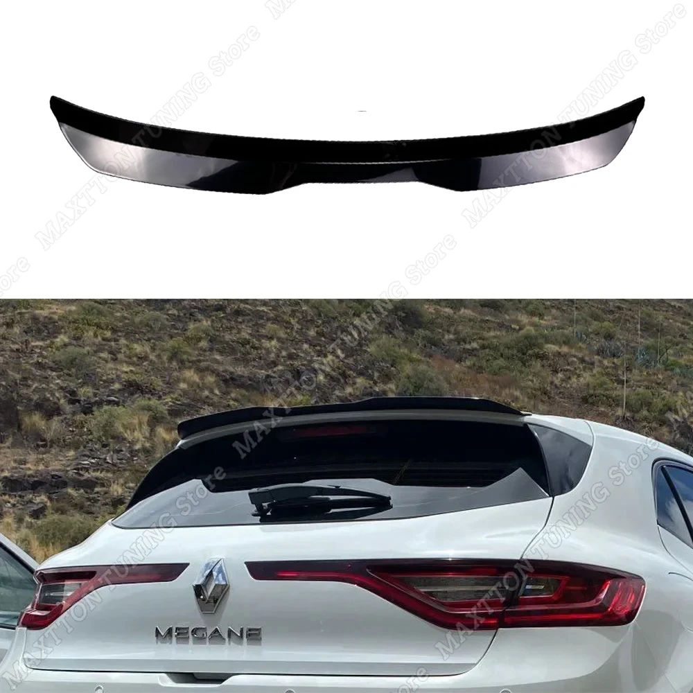 For Renault Megane MK4 Max Style Rear Spoiler Cap Roof Wing Trunk Spoiler Lip Tce Dci 90 100 110 130 2016-2020 Bodykits Tuning