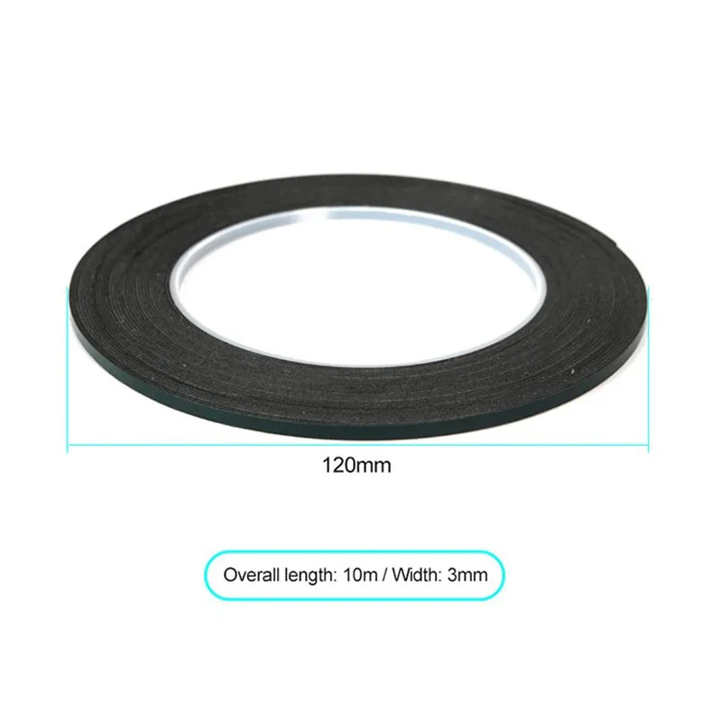 0.3mm Black Double Sided Tape for Phone Repair, Edge Screen Adhesive, Green Foam Tape for IPhone Samsung