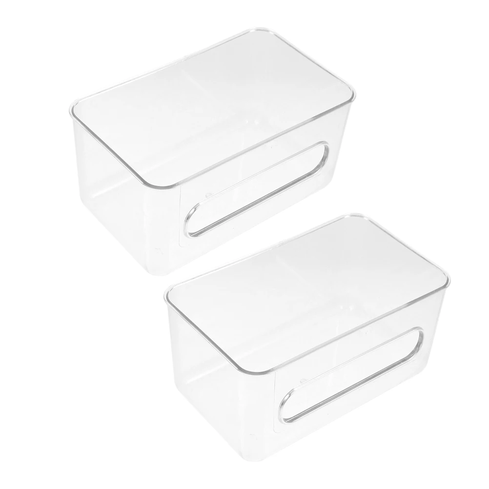 

2 pcs WallMountable Mask Glove Box Transparent Storage ganizer Dispenser Holder Plastic Lab Car Eye Masks Gloves Container