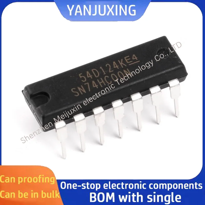 

5PCS/LOT SN74HC00N SN74HC00 74HC00 DIP-14 Logic circuit chip four 2 input and not gate