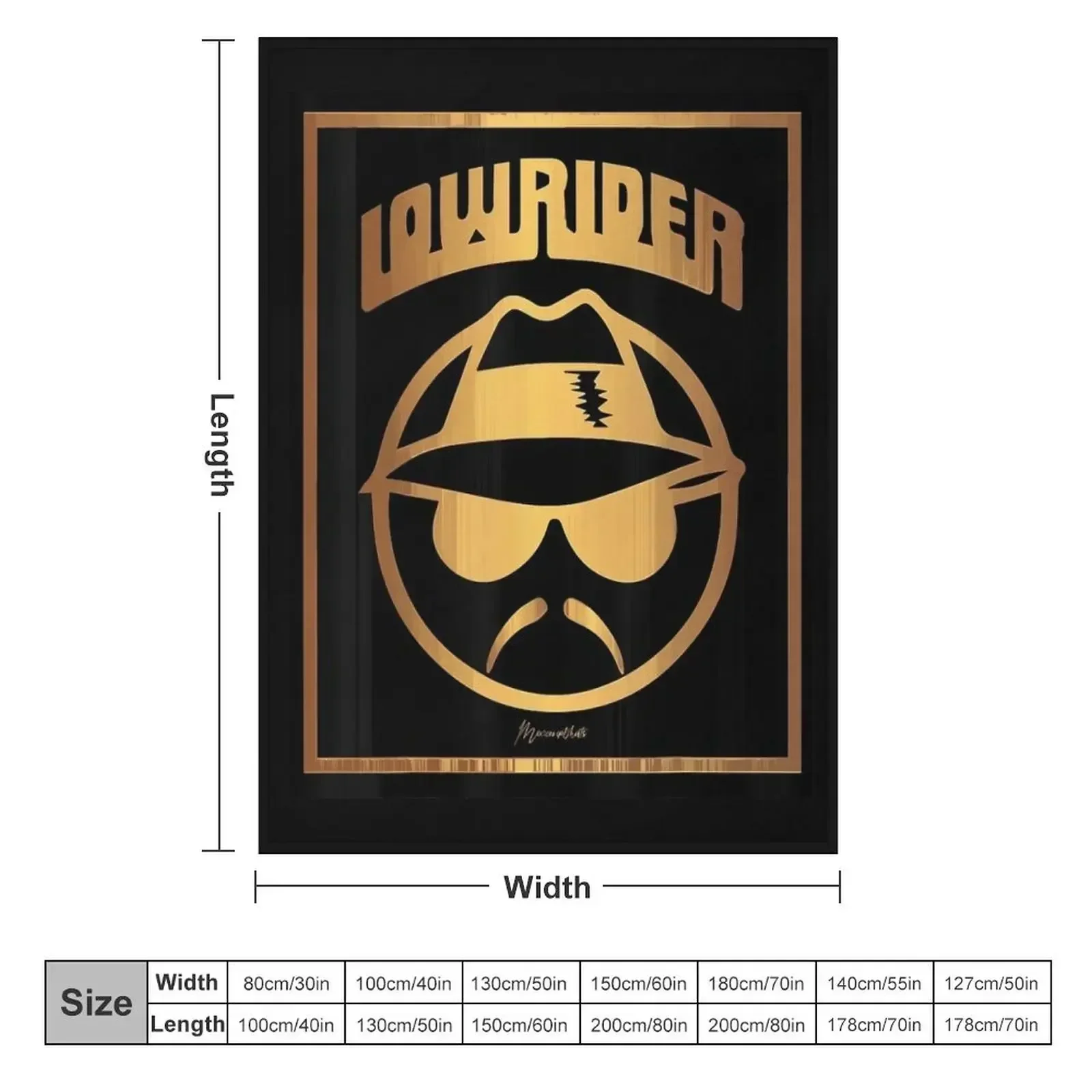LOWRIDER GOLD T SHIRT Throw Blanket couch cozy soft plush fuzzy picnic outdoor blanket