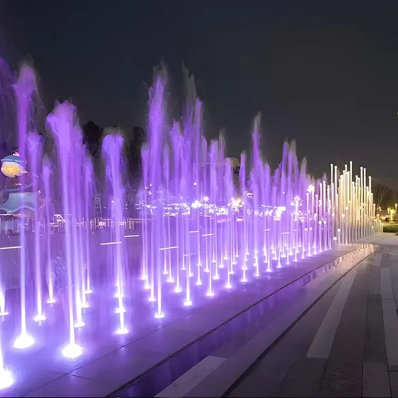Modern Dry Running Fountain Stainless Steel Durable for Public Station and Park Landscape