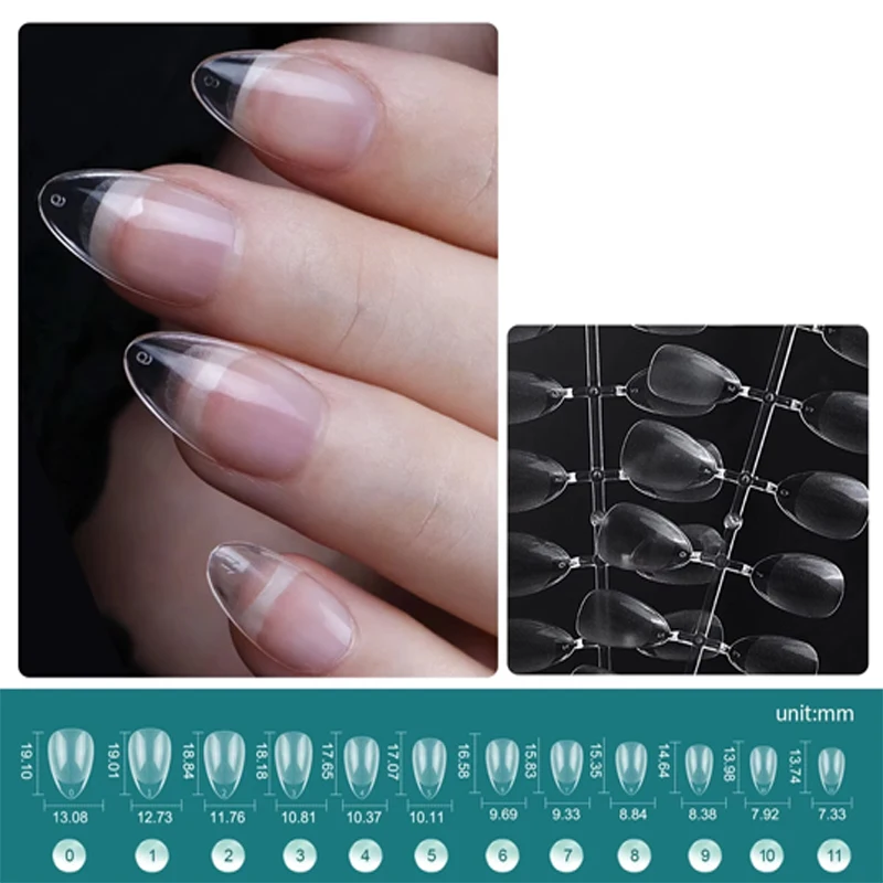 ネイルチップ フルカバー ソフトジェル 付け爪カプセル さまざまな形状とスタイル プロのネイルエクステンション DIY 120個