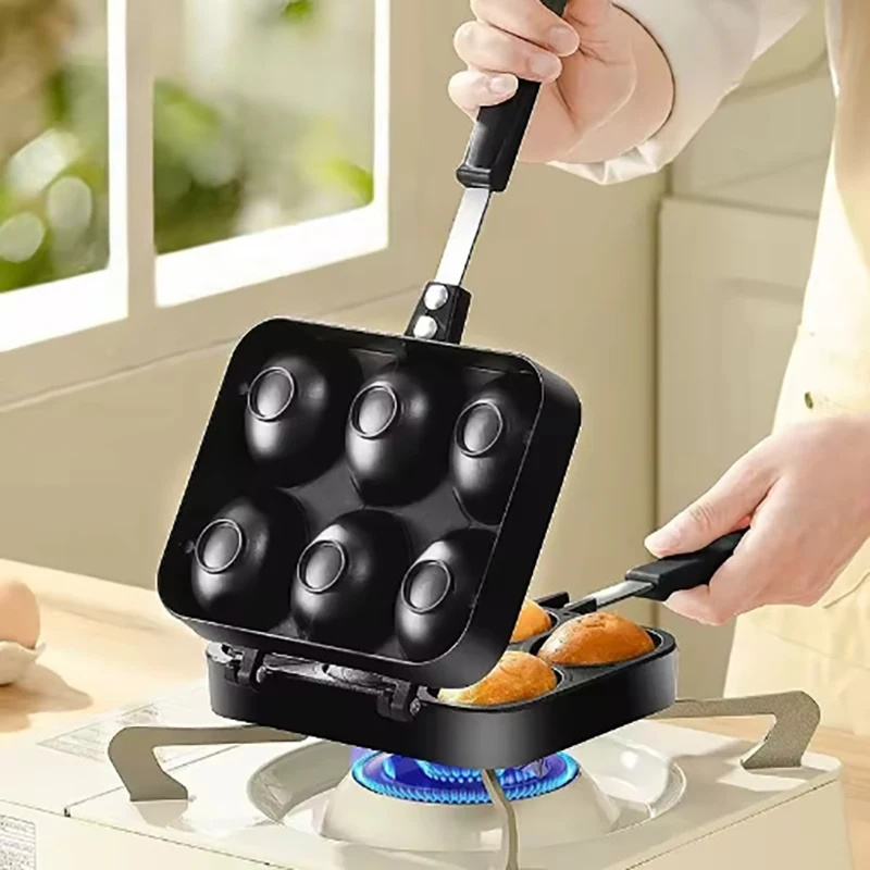 2025 New Exploding Smiley Face Egg Waffle Cake Mold Baking Pan Egg Waffle Machine Non-stick Pan Kitchen Cooking Baking Cake Mold