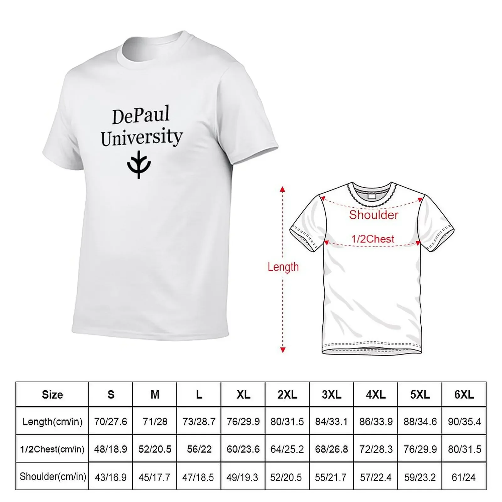 Minimalist DePaul University with Logo T-Shirt basketball graphic tees summer tops mens t shirt graphic