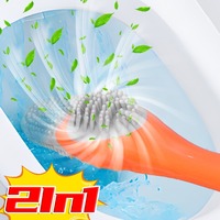 2-In-1 Toilet Cleaning Brushes Long Handle Silicone Toilet Brush Soft Bristles New Wall Mounted Cleaner Bathroom Accessories
