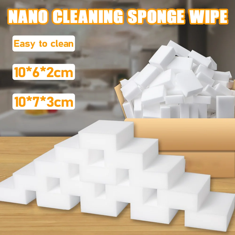 5-100Pcs High-Density Cleaning Sponges Wipe Multi-Functional Nano Melamine Strong Decontamination Sponge Set Car Moto Wash Tool