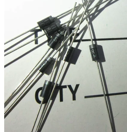 Surface-mount Schottky diode SR1100 DO-41 with 1A current rating and 100V voltage rating