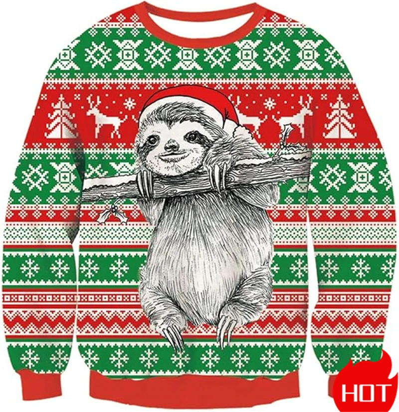 

Funny Gingerbread Sweater 3D Long Sleeve Men Ugly Sweater unisex Print Pullover Hoodies Casual Crew Neck Mens Christmas Gifts