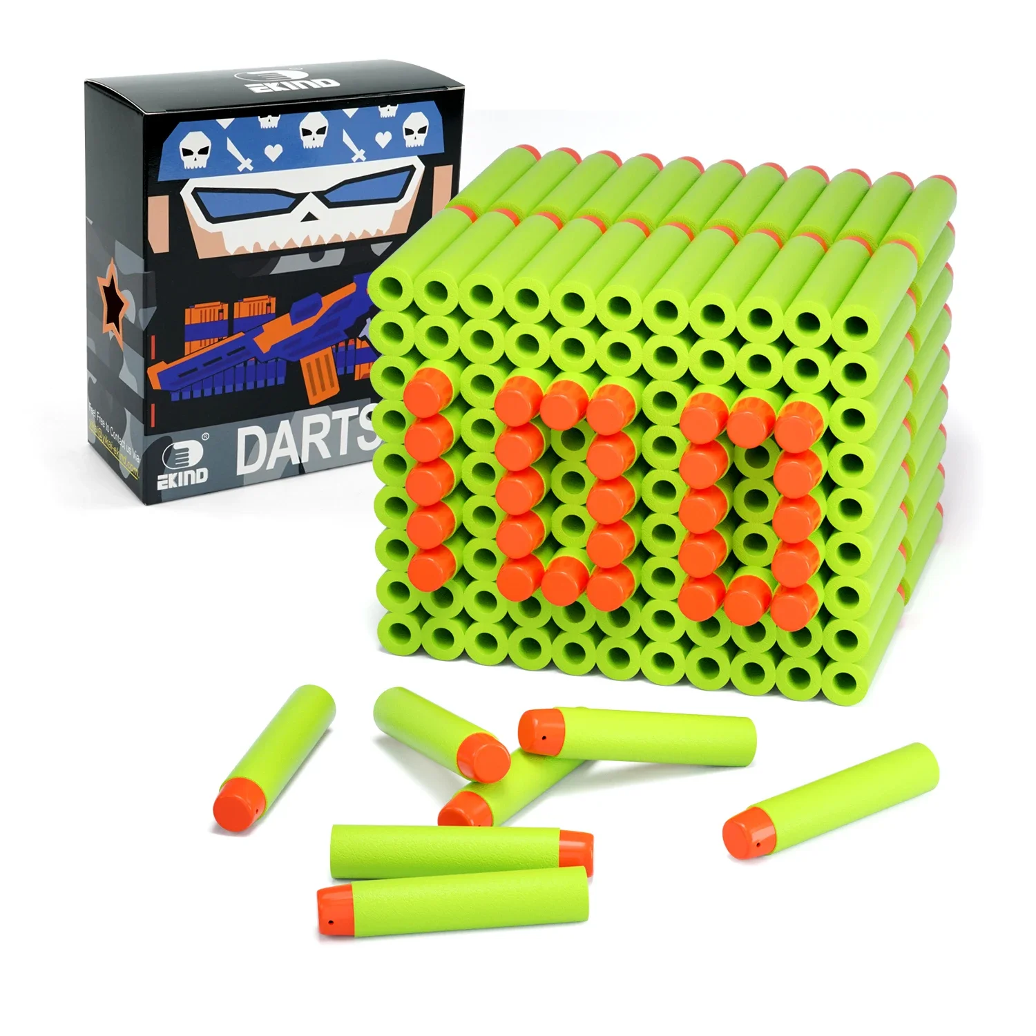 

EKIND 7.2cm Refill Bullet Foam Darts Compatible for Nerf Elite Series Blasters Kid Toy Gun