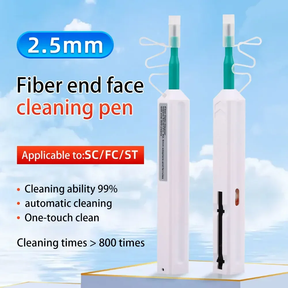 5PCS SC/FC/ST 2.5mm Fiber Optic Cleaning Pen LC/MU 1.25mm Fiber Cleaner Tools Optical Fiber Connector Cleaner