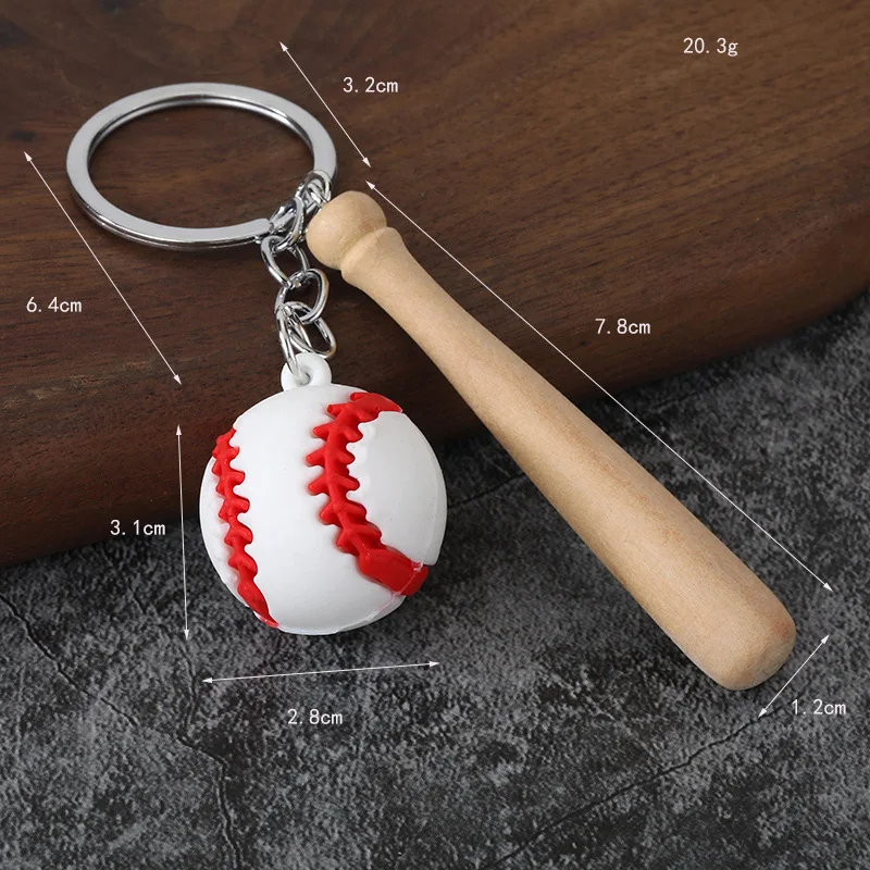 1PC Creative Mini PVC Baseball Sports Keychain Pendant For Men Women Bag Charm Car Keychain Jewelry Souvenirs Gift