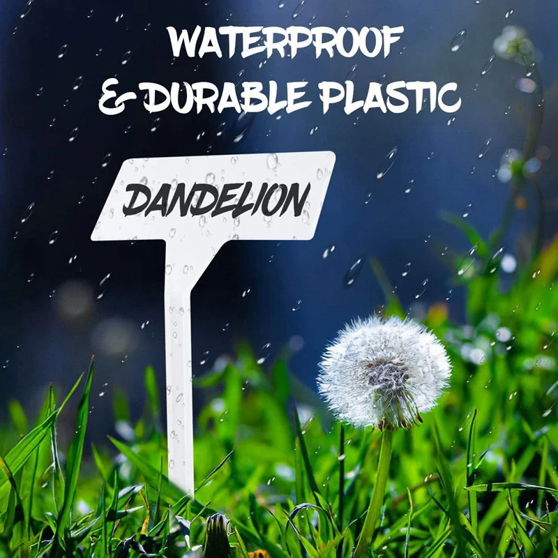 40Pcs Outdoor Plant Label,Waterproof Plastic Plant T-Type Tags, Nursery Garden Markers,Perfect for Herbs,Flowers