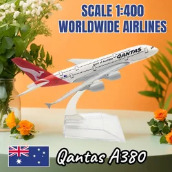 1:400 Qantas A380 Aircraft Replica Diecast Scale Boeing Airbus Plane Model Boutique Aviation Figure Children Kid Toy for Boy