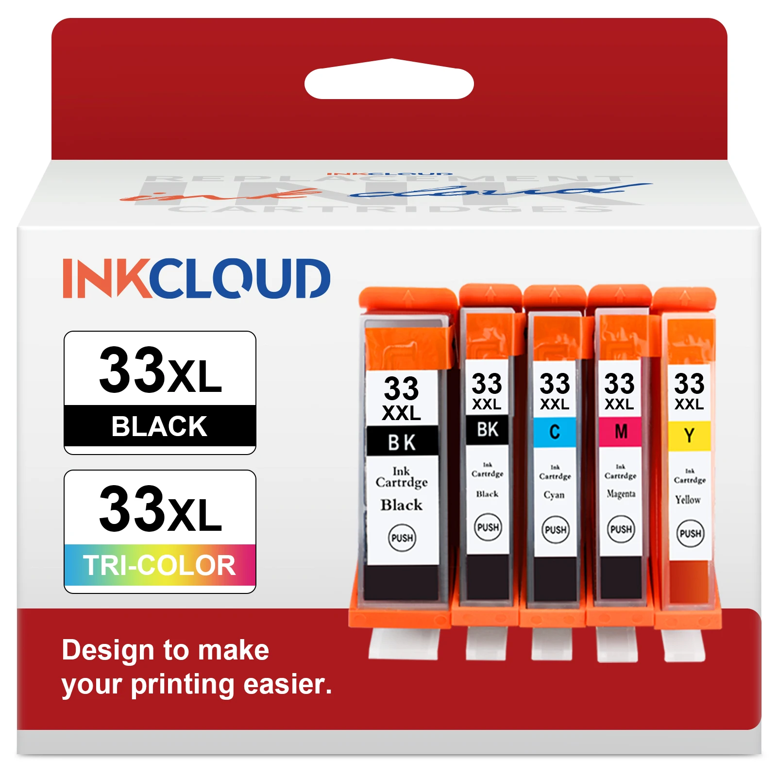 INKCLOUD 33XL Cartuccia d'inchiostro compatibile per Epson 33 XL XP-540 XP-530 XP-830 XP-7100 XP-900 XP-640 XP-630 XP-635 XP-645