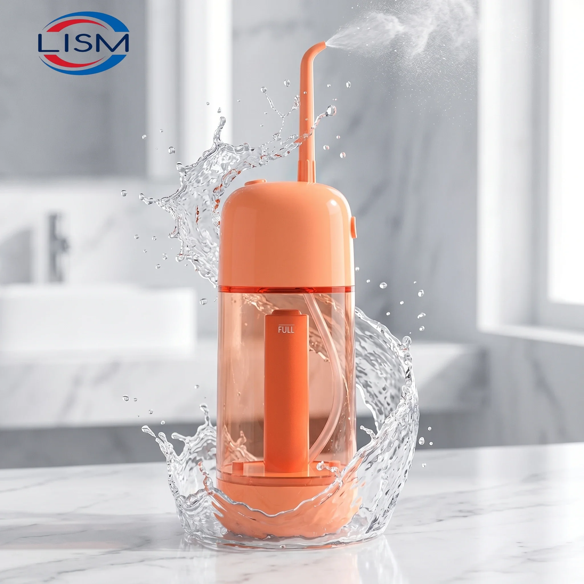 

Manual Portable Water Flosser Ergonomic Handheld Air Flosser for Sensitive Gums Teeth Cleaning Travel Oral Irrigation System