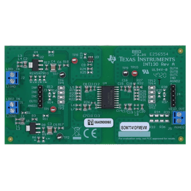 ISOW7741DFMEVM 4-Channel Digital Isolator Module with Integrated DC/DC Converter Industrial-Grade for Industrial Automation