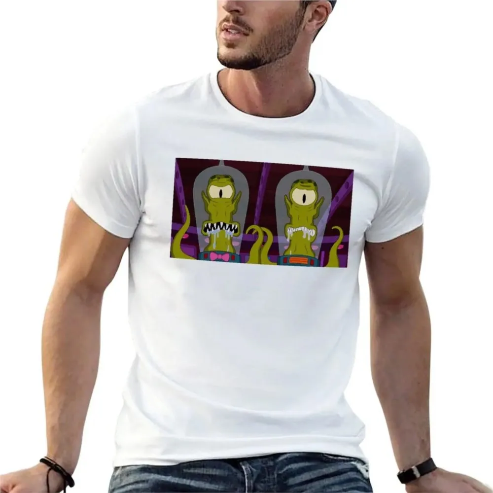 Kang and Kodos T-Shirt anime heavyweights plus size tops mens graphic t-shirts anime