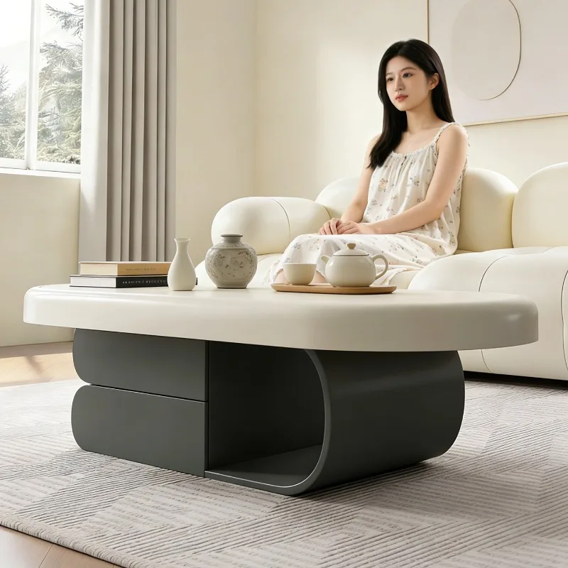 Mesa de centro moderna para sala de estar, com gavetas, estética, simples, designer, mesa auxiliar minimalista, móveis para casa