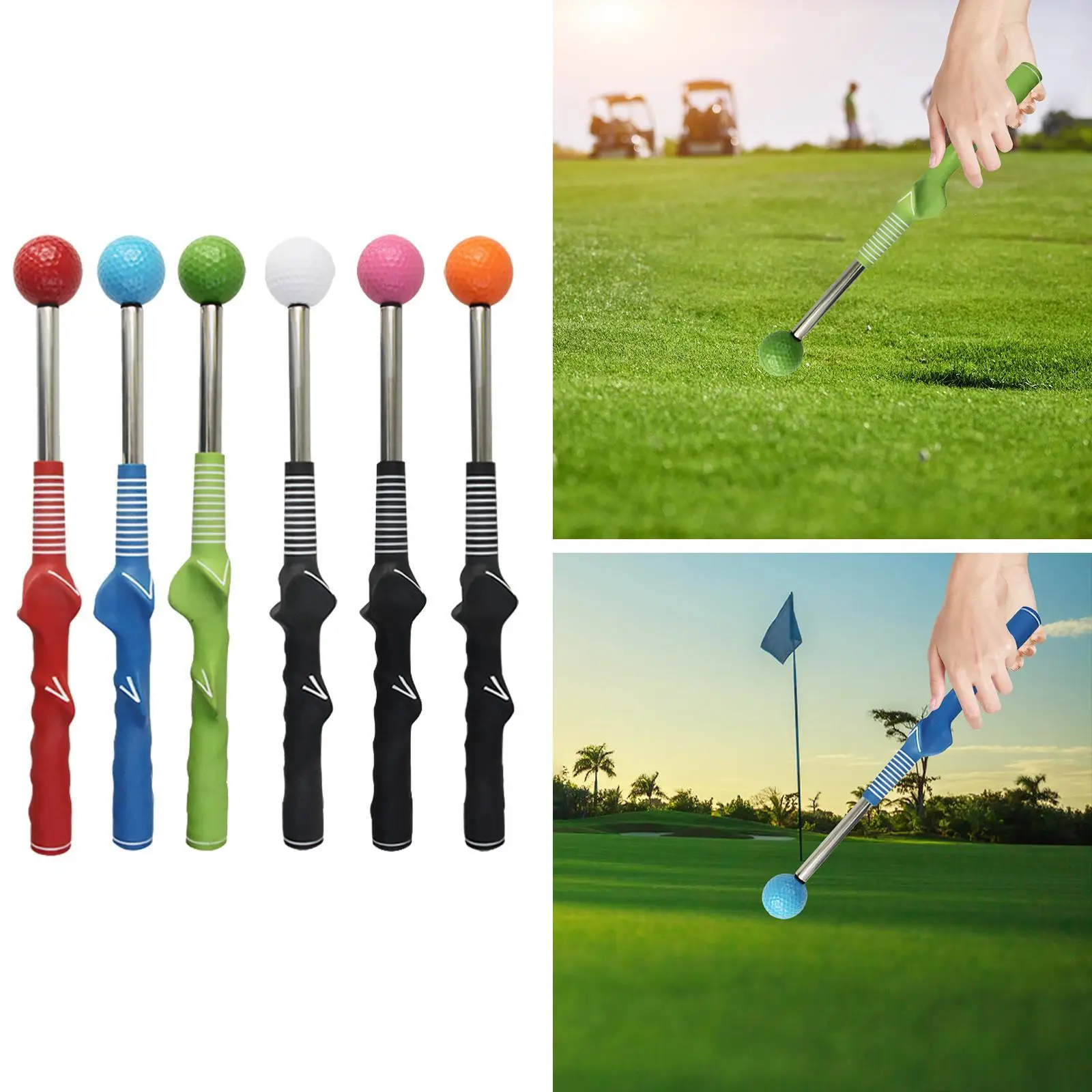 Telescopic Golf Swing Trainer Golf Warm up Stick Nonslip Grip Adults Equipment Improved Tempo Strength Training Aid for Tempo