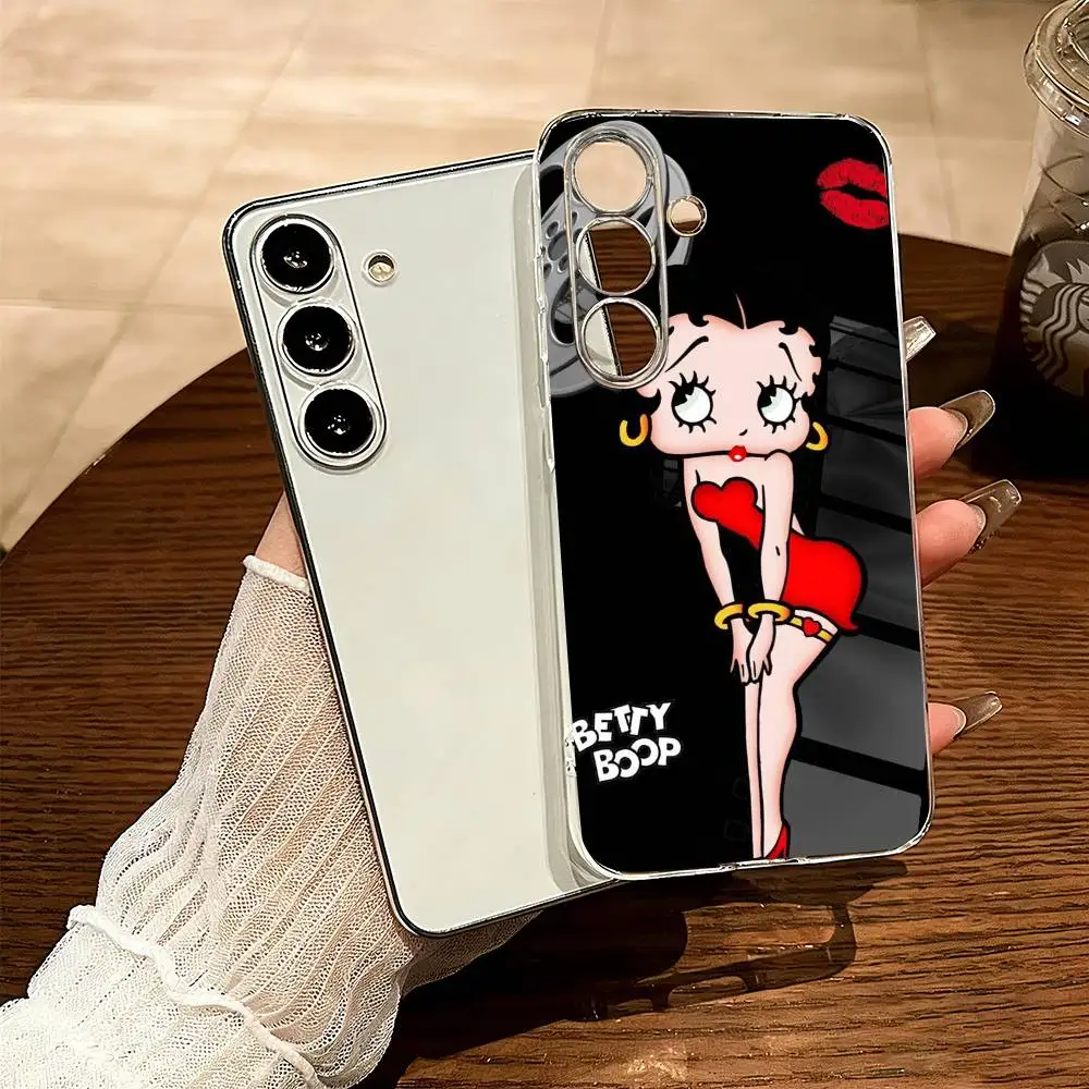 

B-Betty B-Boops Cute Phone Case For SamsungA10,12,20,21S,30,31,40,50,51,52,70,71 Transparent Cover