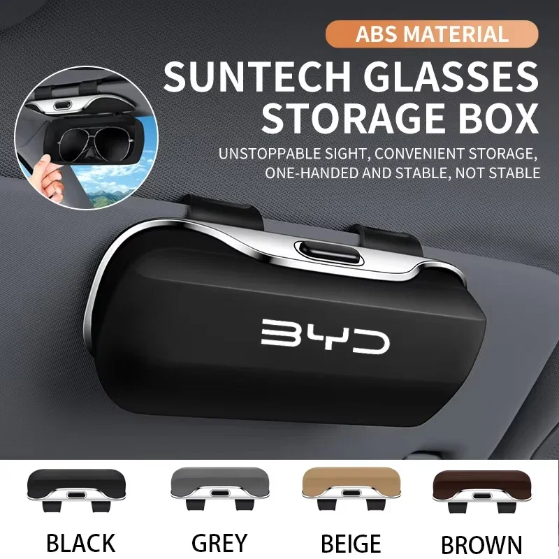 Car Sun Visor Sunglasses Storage Box Glasses Holder For BYD Seal U Dolphin Mini Sealion 7 Song Pro ATTO 3 Yuan UP Dolphin Seal 5