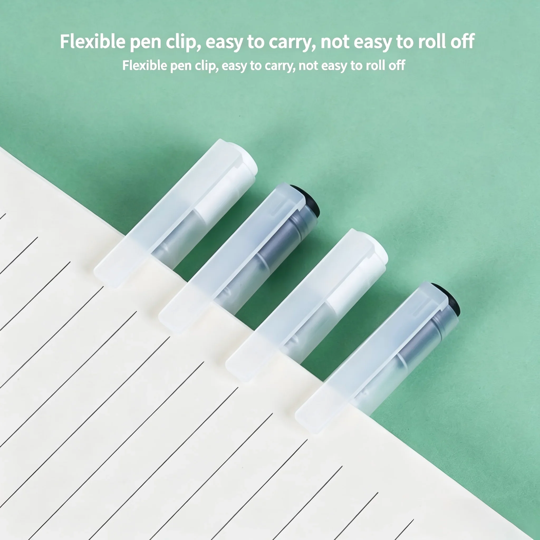 A117 LeSu Gel Pen 0.5mm Full Needle Tube Transparent Black Water Pen Large Capacity School Student Stationery 12Pcs/Box