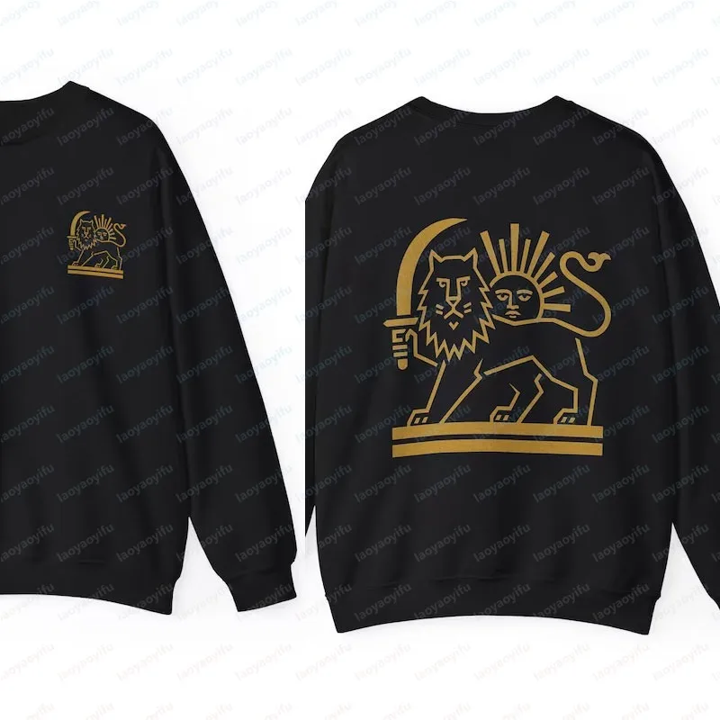 

Свитшот с изображением льва и солнца, флагом Ирана, с надписью Shir O Khorshid, в персидском стиле, патриотический, для женщин и мужчин