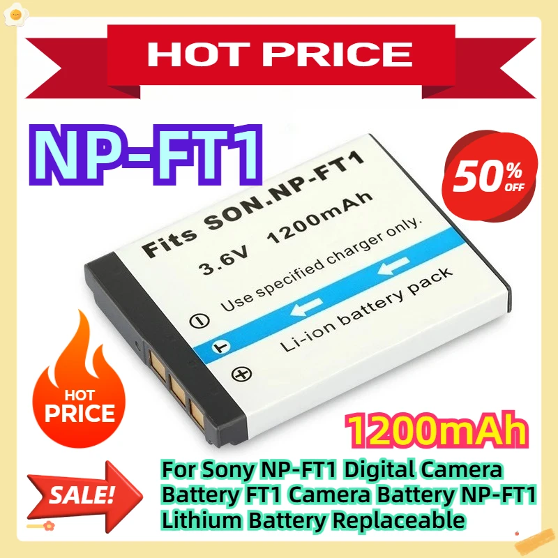 

For Sony NP-FT1 Digital Camera Battery FT1 Camera Battery 1200mAh NP-FT1 Lithium Battery Replaceable