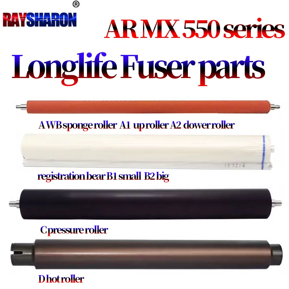 Raysharon Fuser Upper Heat Roller Pressure Sponge Roller Web Roller For Sharp AR MX 550 620 700 625 705 555 M 623 753 623 753N