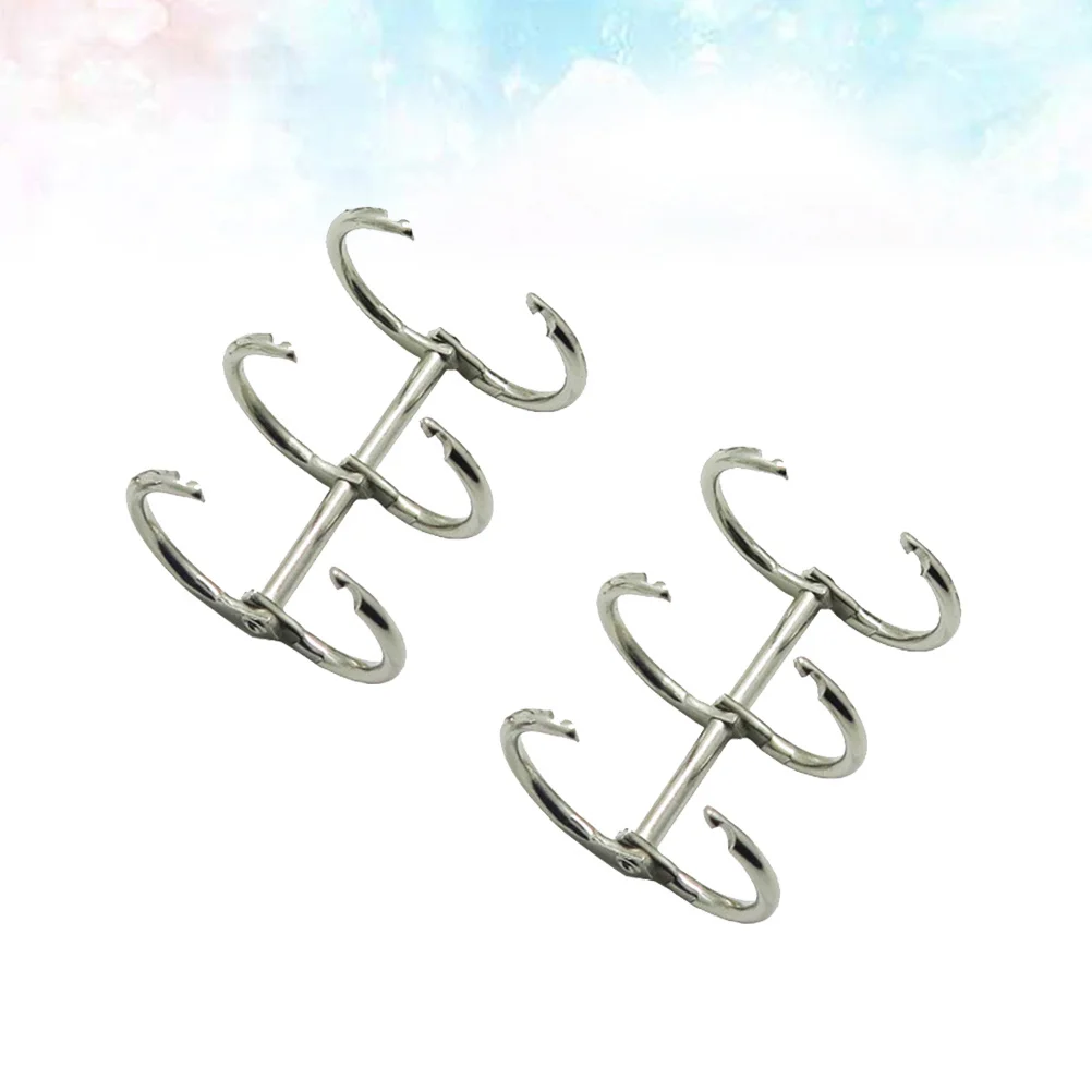 6 pcs 20Mm Nickel-Plated Metal 3-Rings Loose Leaf Binder Rings For Diy Planner Scrapbooking Photo Album Binding Organizer Office