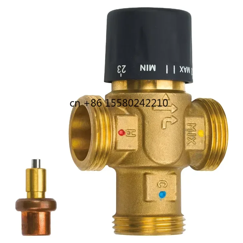 2026 hot China Wholesale 10 Bar Brass Valve Thermostatic Manifold Three Way Valve