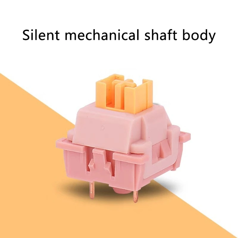 066A Cream Kuning Peaching Silents Linears Keyboards Sakelar Pra Lubed Hotswaps 3pin