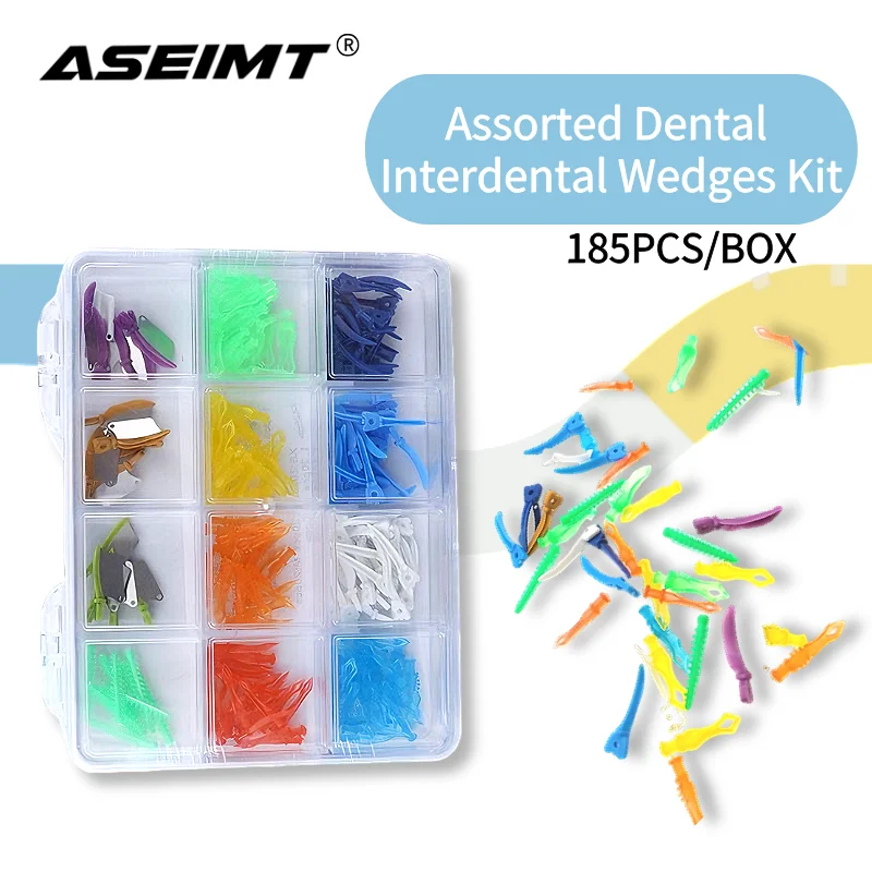 

12 Type/185Pcs Dental Interdental Wedges Tooth Gap Wedge Dental Tulwar Wedges Diamond Wedges Knife Adaptive Wedge Dental Tools