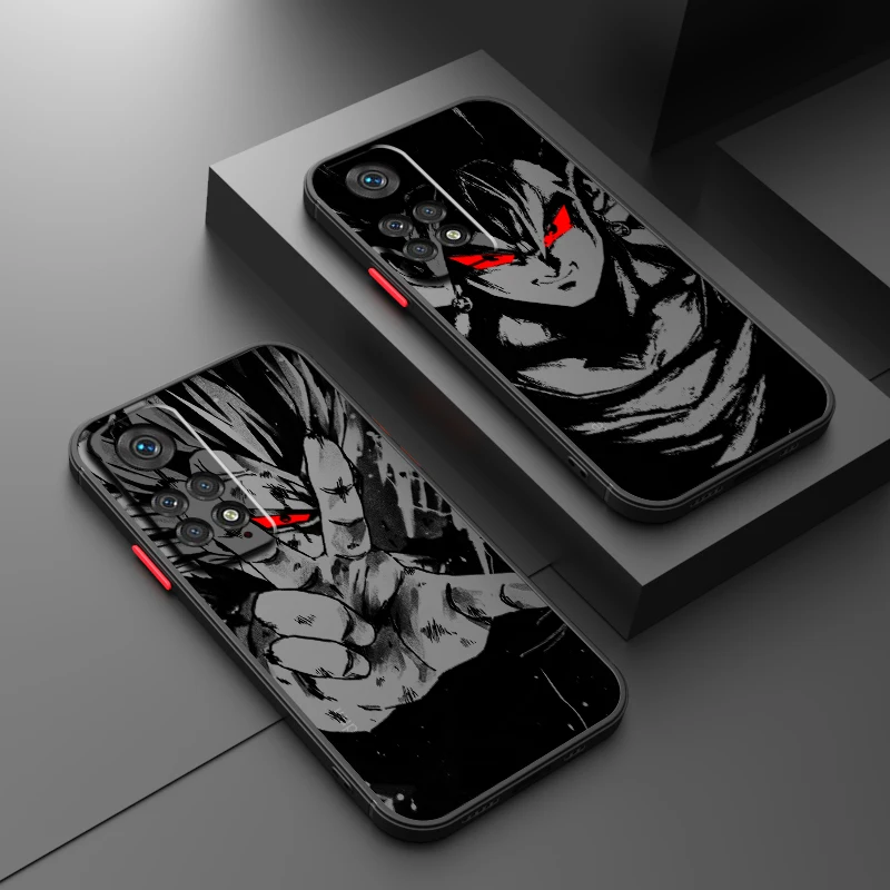 D-Dragon Ball Goku Gohan Art Frosted Translucent For Redmi Note 13 12 12S 12T 11 11T 11E 10 10S 9 Pro Plus 5G Funda Phone Case