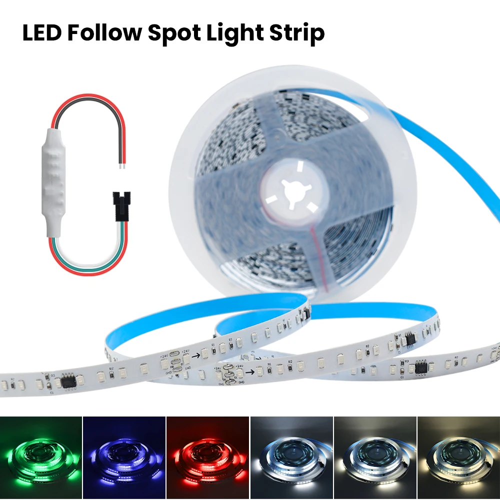 

10 м/рулон 24 В постоянного тока WS2811 Светодиодная лента для погонки 2835 120 светодиодов/м плавные огни для проточной воды свет s Конская гонка внешний контроллер