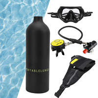 1L   Underwater Oxygen  DIDEEP 1L Mini   Diving Set with Breather/Relief Valve//Strap/Diving Goggles