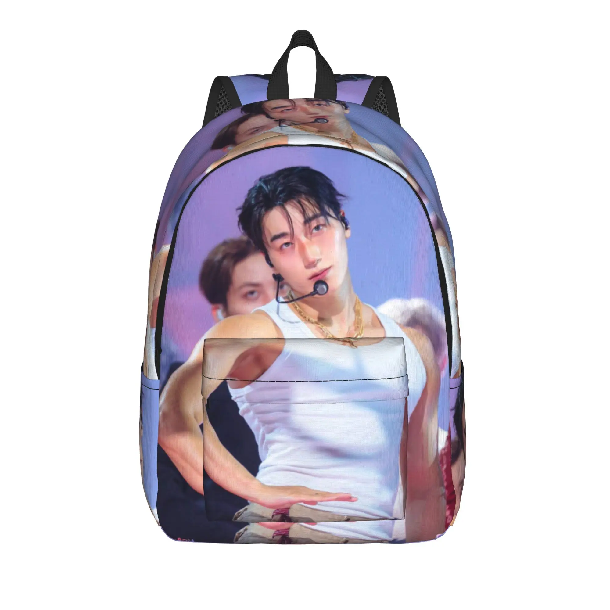 choi san bad ateezs Teenage Backpack Lightweight Student Work  Daypack for Men Women Laptop Shoulder Bag