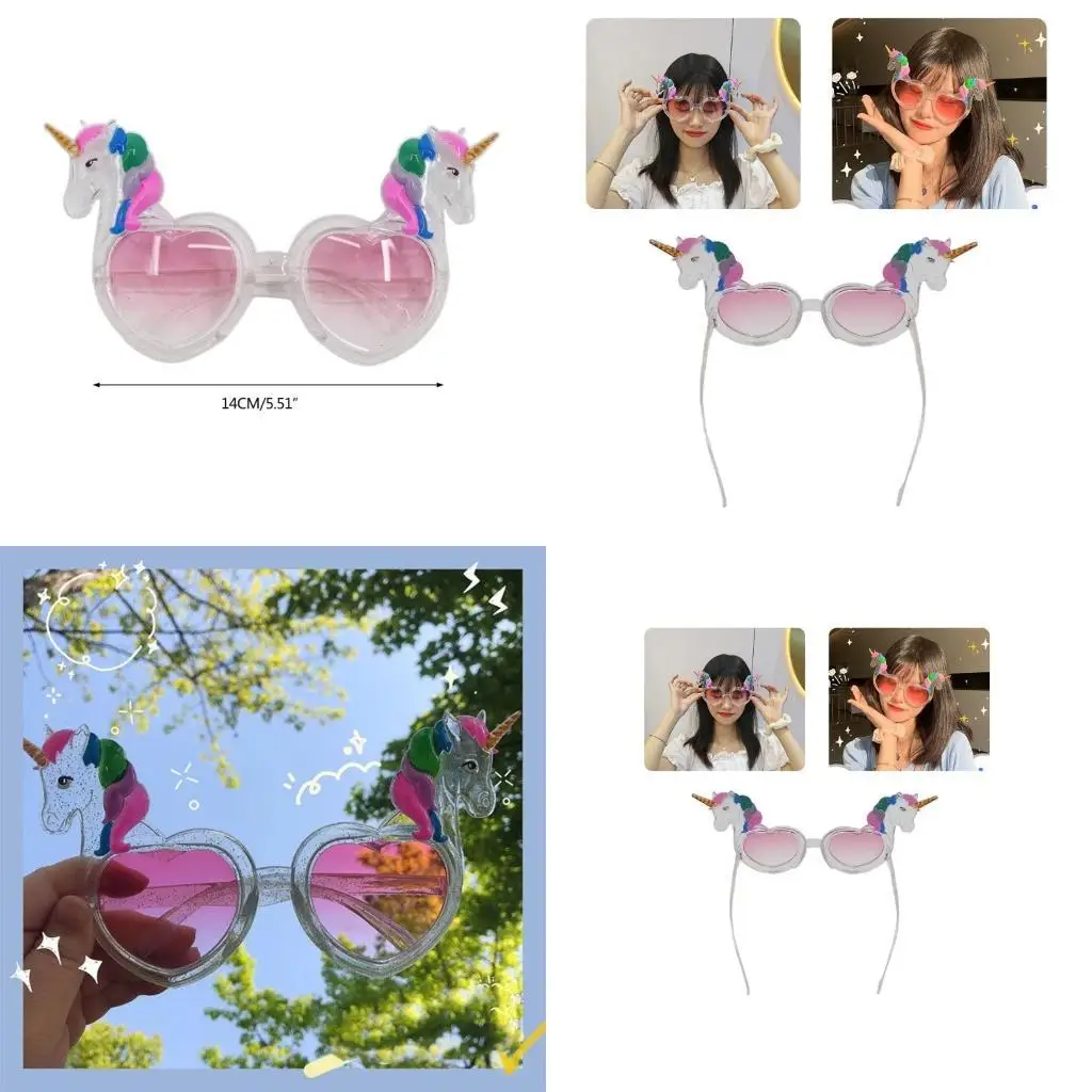 

R1we Unicorns Heart Eyeglass Unicorns Партия в пользу бокалов единорогов Смешные Газы вечеринки