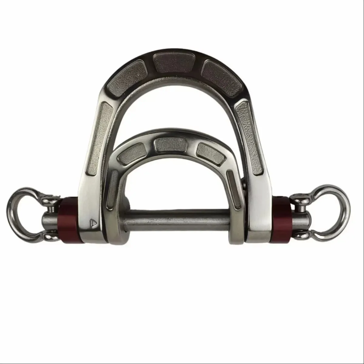 D Ring Loading Bearing Ring Five Point Seat Belt Size D-ring Stainless Steel+7075 Aviation Aluminum Double Load-bearing Ring