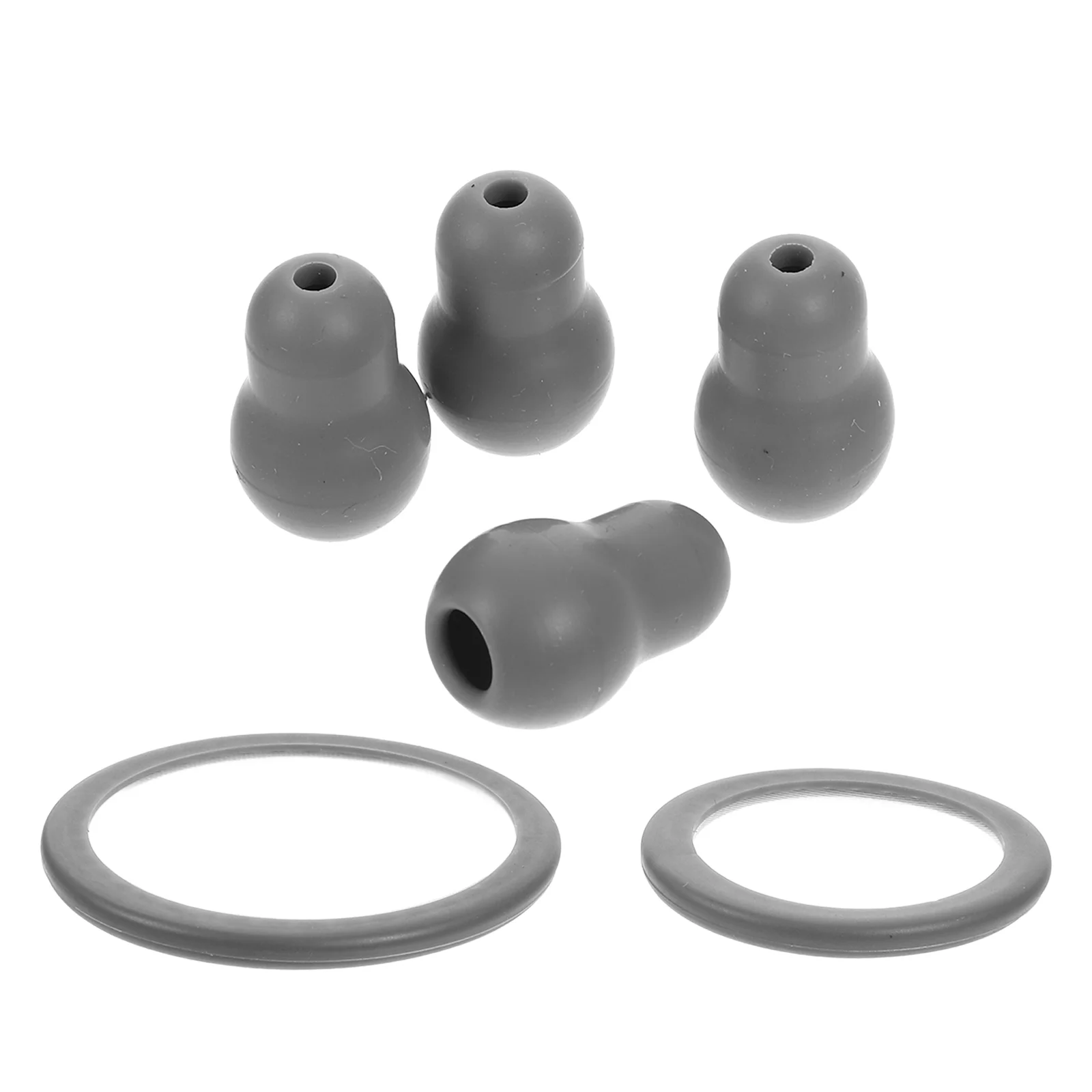 6pcs Stethoscope Earpiece Set Soft Membrane Diaphragm Replacement Parts Pediatric Accessories Kit Gray Medical Tools