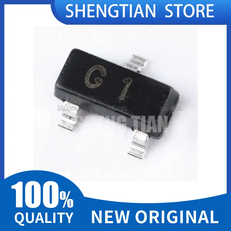 100pcs MMBT5551 G1 0.6A 180V SOT-23 NPN SMD Chip Transistor