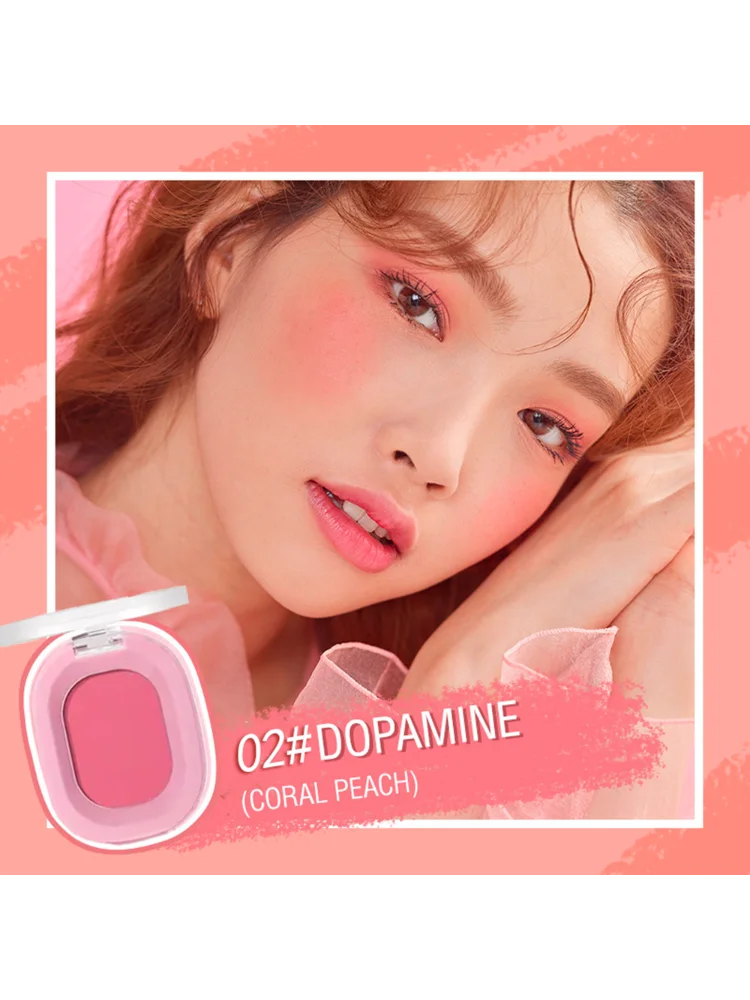 Poudre de fard à joues mate monochrome, Rouge naturel pour joues nues, éclaircissant, longue durée, imperméable, facile à appliquer, maquillage sûr pour Halloween et noël